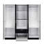 Armoire six portes Maya, chambre, noir / blanc