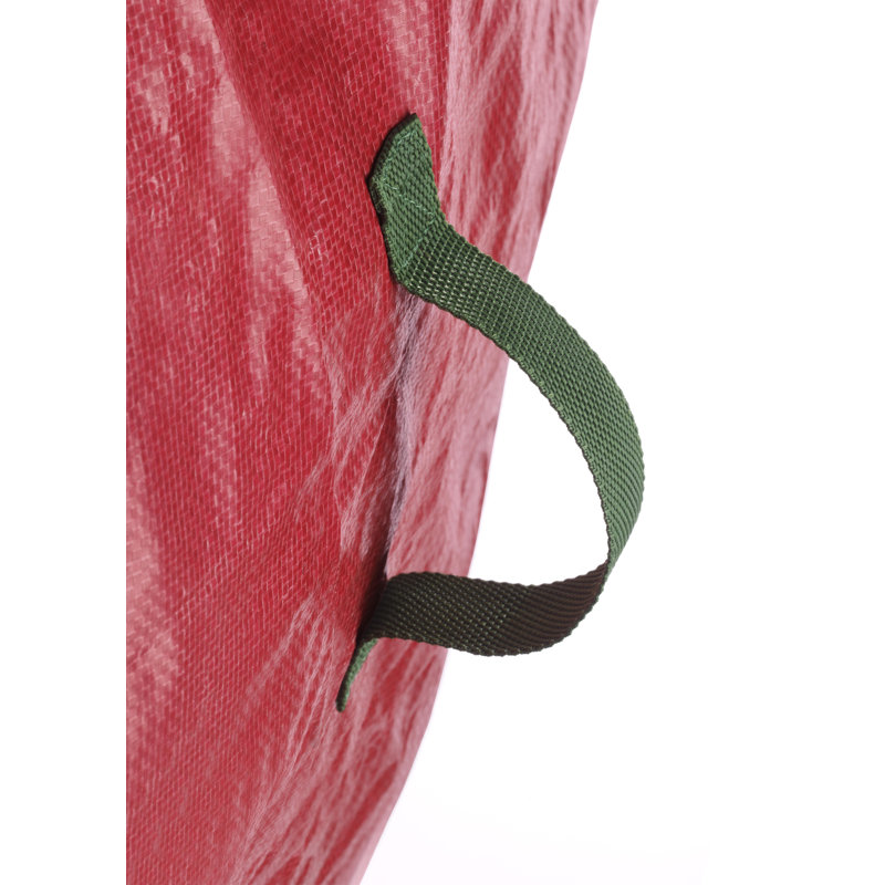 Large Red Christmas Tree Storage Bag with Green Trim