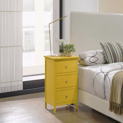 Table de chevet moderne jaune