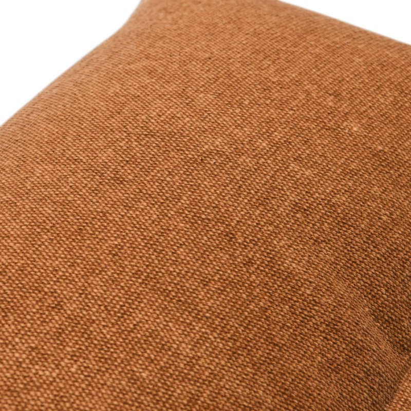 Almerton Cotton Reversible Throw Pillow, Rust, Synthetic Down Alternative