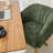 Chenille Upholstered Swivel Chair-1441659828