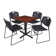 Cain Square X-Base Breakroom Table & 4 Zeng Stack Chairs