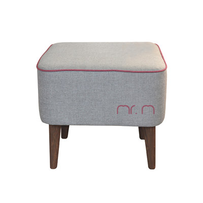 Mr. M 40cm Wide Square Solid Colour Standard Ottoman