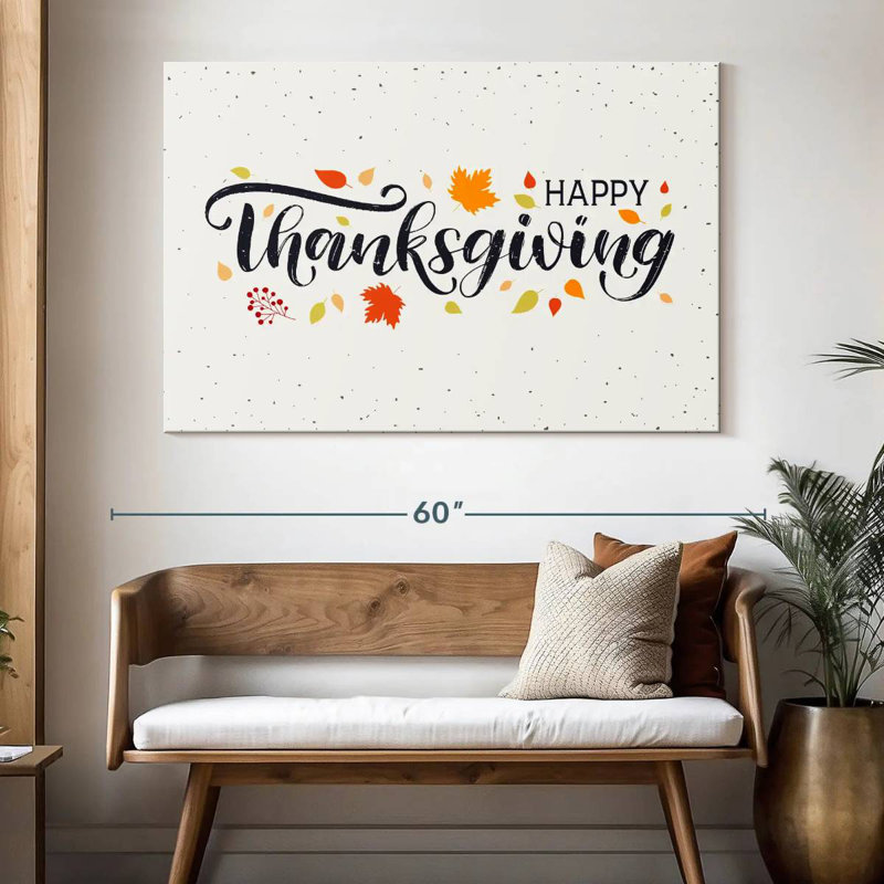 Cursive Thanksgiving Greeting, 34" H x 51" W