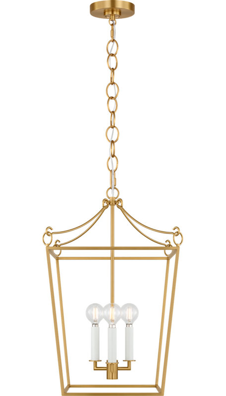 Carlyle Lantern, Burnished Brass, 87" H x 13.75" W  x 13.75" D, 3