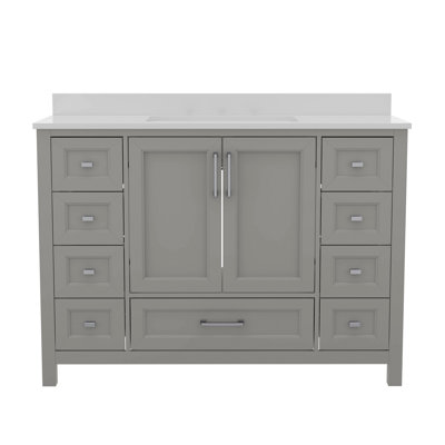 Meuble-lavabo avec lavabo, armoire de rangement et 9 tiroirs Chenoweth