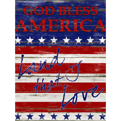 «God Bless the Land That I Love», reproduction sur toile tendue