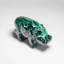 Genuine Polished Malachite Hippo Carving (355.8 Grams)