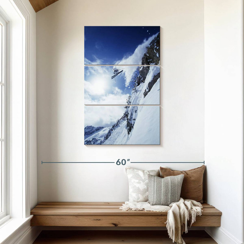 Sireci Mountain Ledge Skiing, 45" H x 28" W