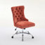 Chaise de bureau, chaise de bureau moderne rembourrée capitonnée en chenille avec base en métal chromé, chaise de bureau pivotante réglable-1888850053