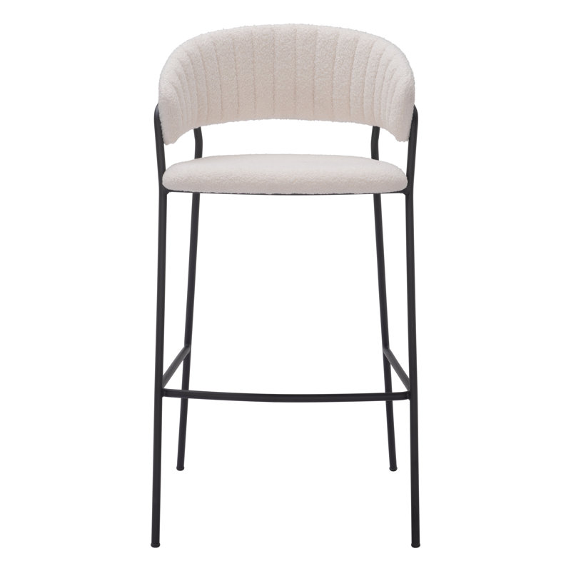 Mariam Stool, Bar Stool (29.9" Seat Height), Cream