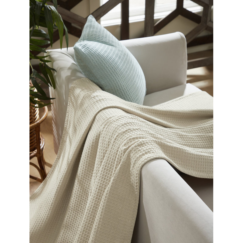 Janiya Full Size Oatmeal Cotton Reversible Blanket