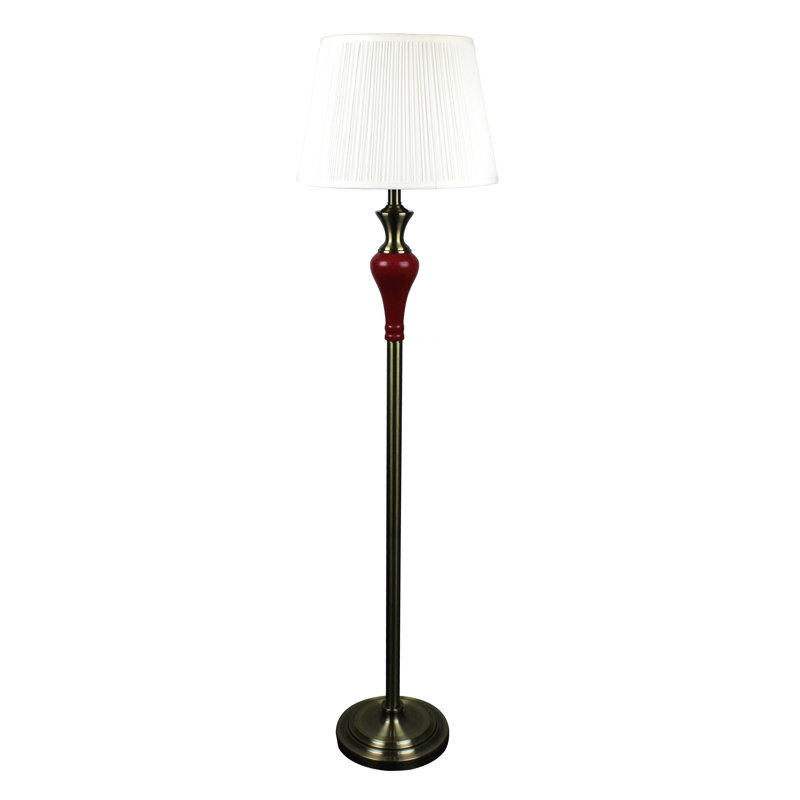 Lampe sur pied 60 po Anselm, Noir, Ivoire