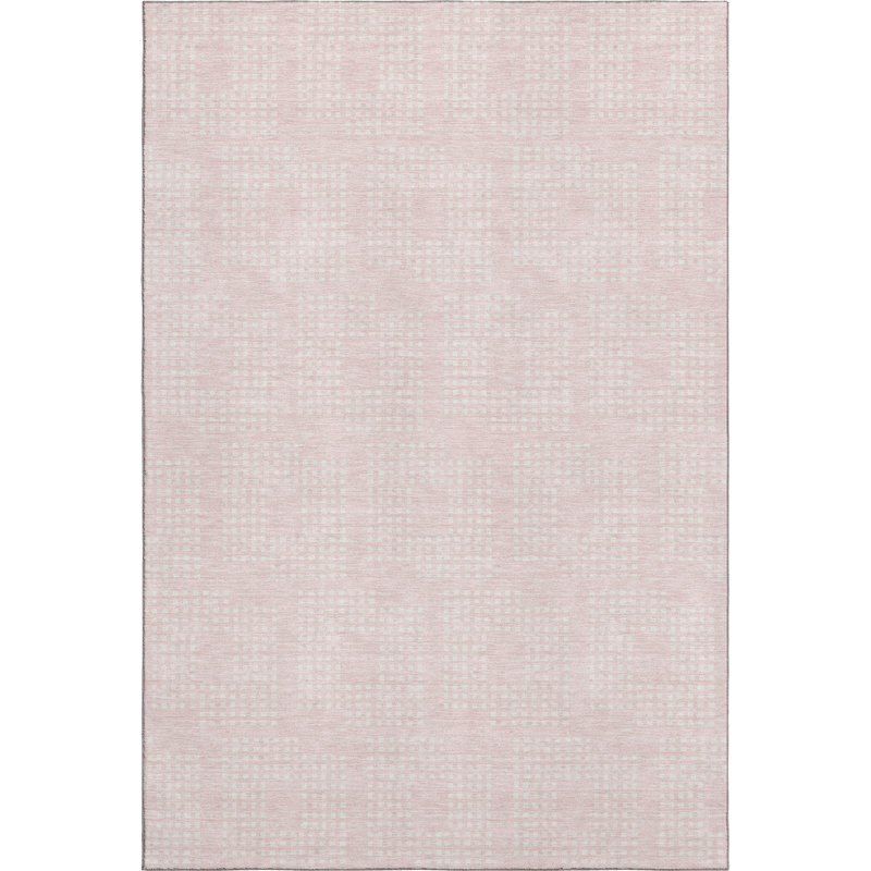 Premium Machine Washable Prisco Pink Rug, Rectangle 2'6" x 3'10"