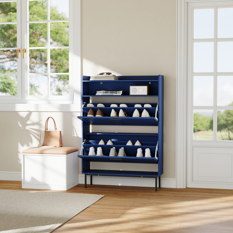 Armoire de rangement pour chaussures Farmhouse, Marine