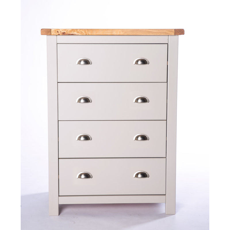 Alcyone 70cm W 4 - Drawer Chest of Drawers, Chrome