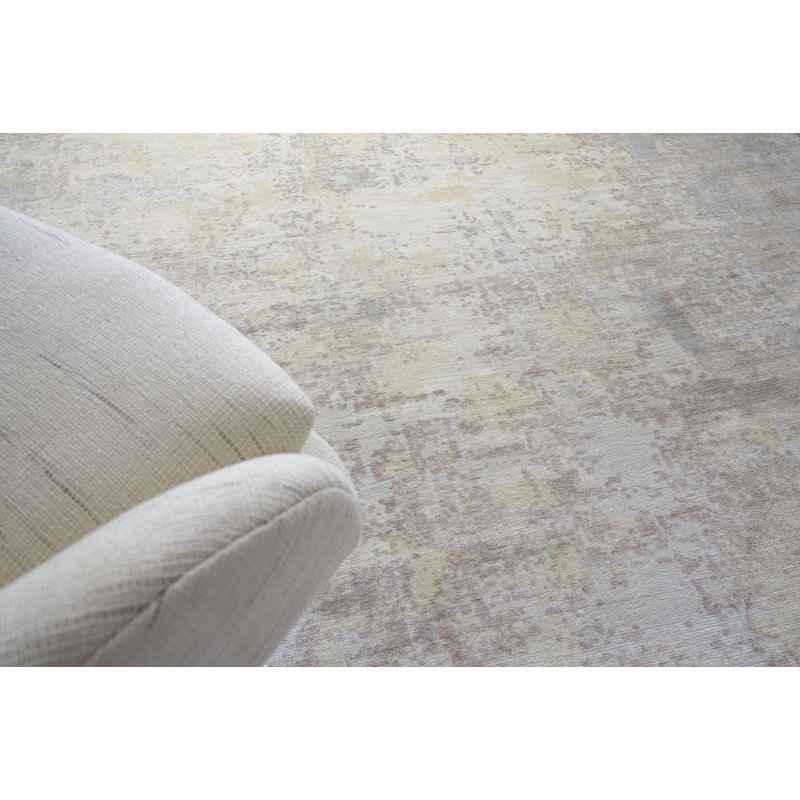 Murano Area Rug, Rectangle 9' x 12', Gold/Ivory