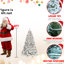 Arbre de Noël floqué 7,5 pi avec 550 lumières Ul, 49 pins, feuillage enneigé, 1474 pointes, structure à charnières, support renforcé - décor rustique, aspect réaliste