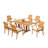 Algrave 6 - Person Teak Wood Patio Dining Set
