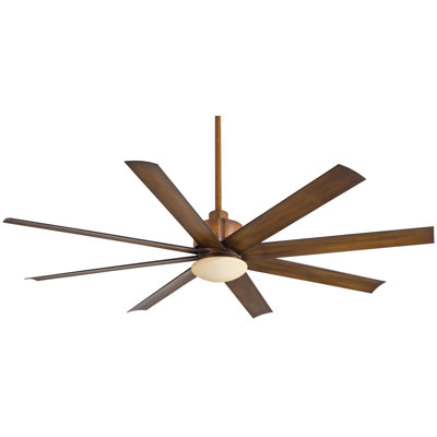 Slipstream 65" 8 - Blade Outdoor LED Smart Standard Ceiling Fan with Remote Control and Light Kit Included