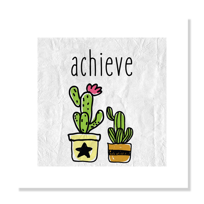 Impression sur papier Cacti C, H 16 po x l 16 po x P 1 po, Papier