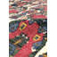 Tapis rouge / noir / beige en laine noué à la main Afshar Ikat