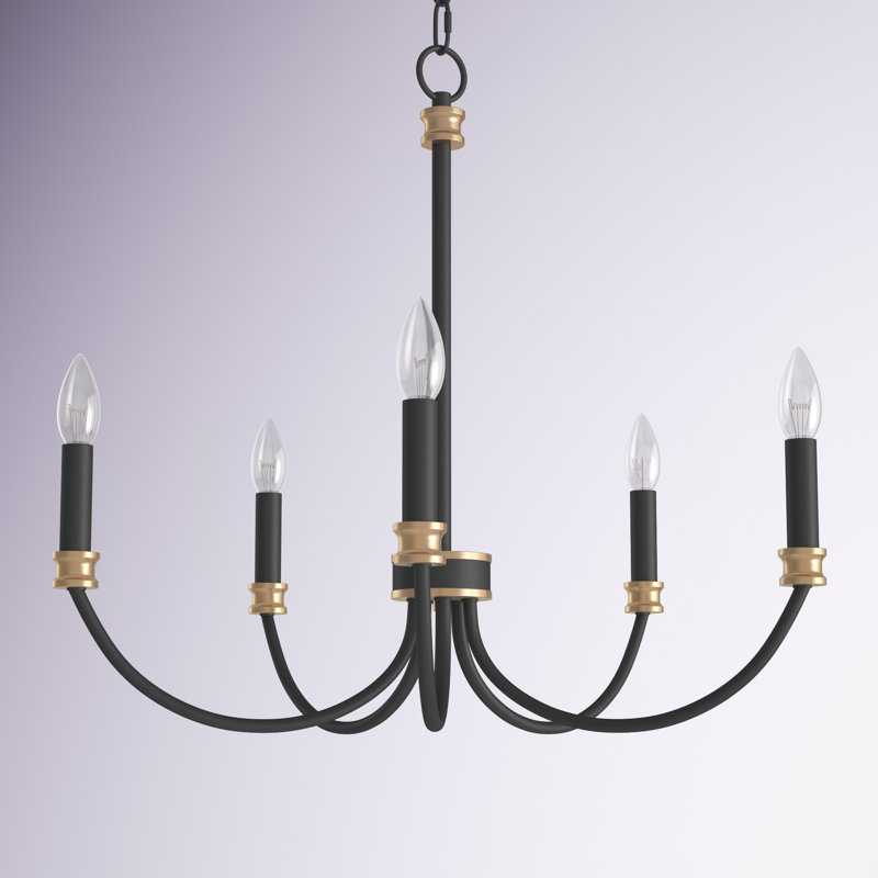 Hanna 5-Light Dimmable Candle Style Chandelier