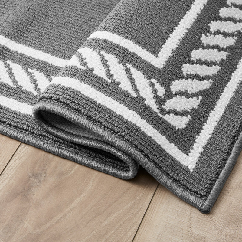 Nautica Rope Border Machine Washable All Loop Tufted Rugs 1-Piece, Rectangle 2'2" x 6'