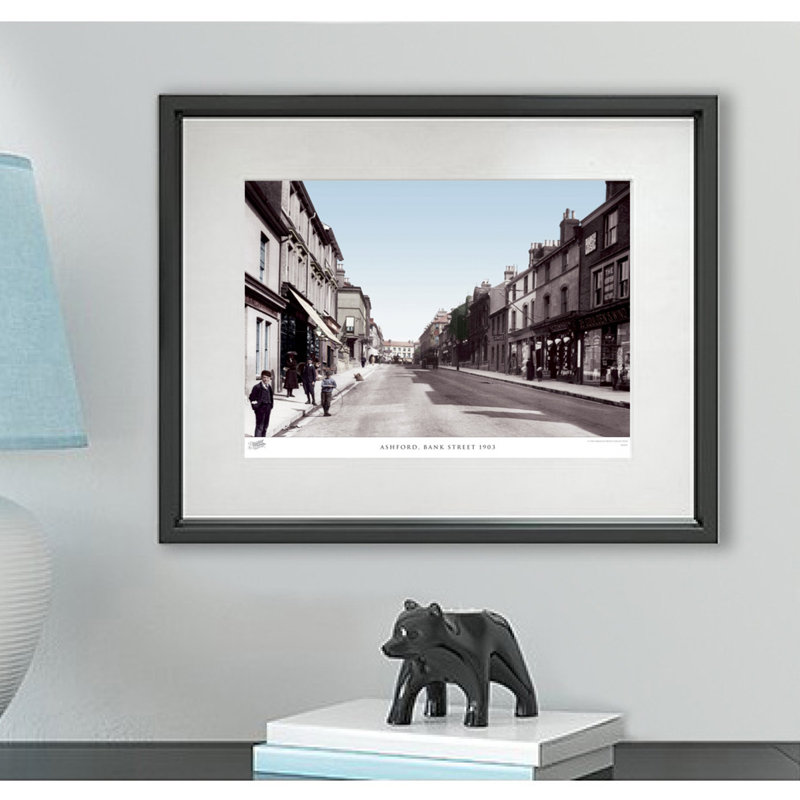 Ashford, Bank Street 1903 - Single Picture Frame Print, 60cm H x 80cm W x 2.3cm D