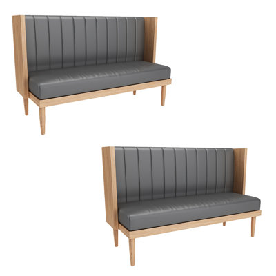 Banc rembourré en similicuir haut de gamme