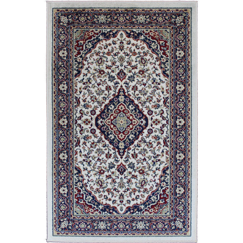 Tapis beige / bleu marine Antony