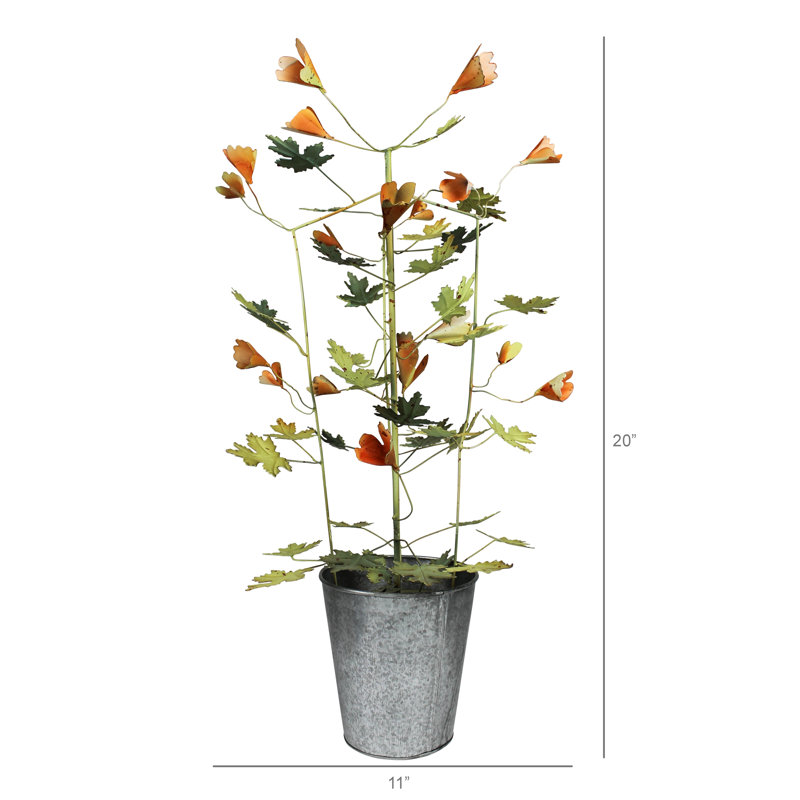 Pot avec vignes vertes, aluminium