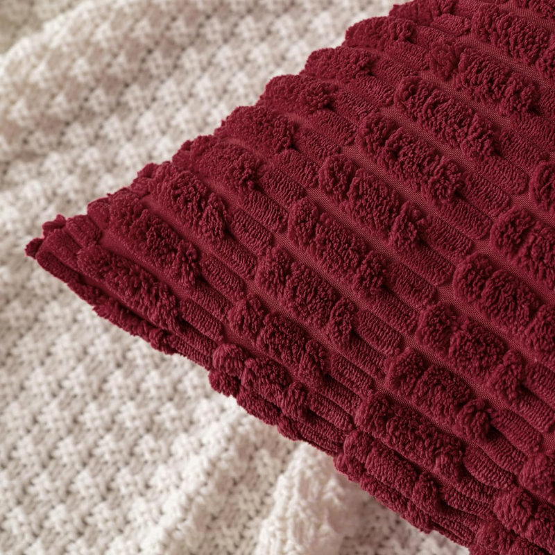 Housse de coussin, H 16 po x l 16 po, Bourgogne
