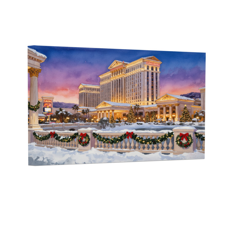 Noël Hiver Noël Las Vegas Caesars Palace, H 12 po x l 18 po