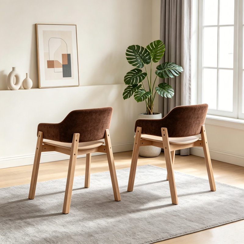 Chaises de salle à manger rembourrées avec accoudoirs