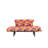 Stylish 2-Seat Sofa Bed, Bohemian Patchwork Design, 61.0 x 31.5 x 28.0 inches | 100% Metal Frame, High DNS Foam Filling, 14-Levels Adjustable Arms | Maximum Weight Capacity: 440 lbs | Perfect for Entertainment & Relaxation