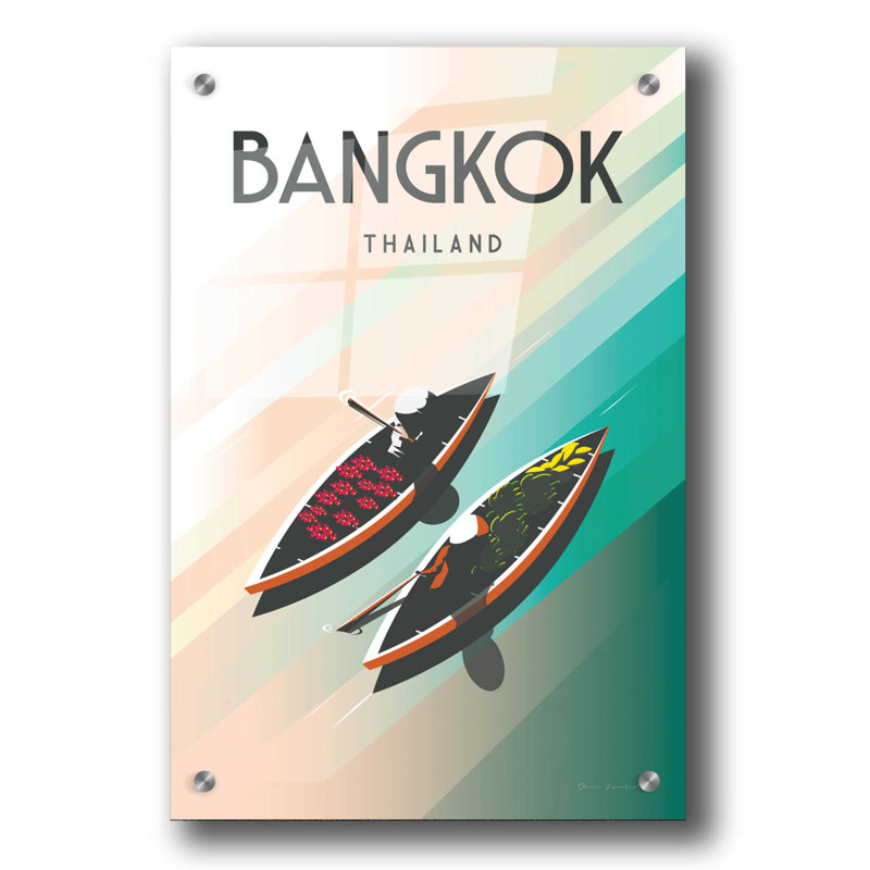 "Thailande" par Omar Escalante, H 36 po x l 24 po x P 0,2 po