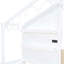 Lit simple avec canapé-lit, lit maison avec station de charge, recharge sans fil, tablettes et deux tiroirs, blanc-1374764263