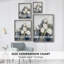 Reproduction encadrée FLORAL Series DCLXIX - bois massif-376507173