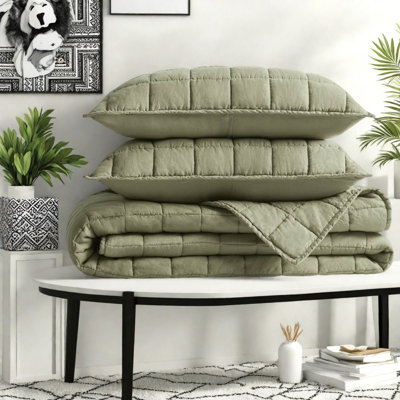 Premium Linen King Bedding Sets, Garment Washed Modern Home Comfort