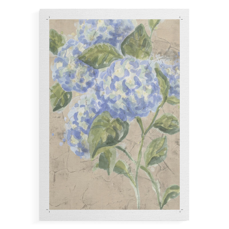 Rétro Hydrangea Fresco I - reproduction de toile seulement - non encadrée, H 27 po x l 18 po