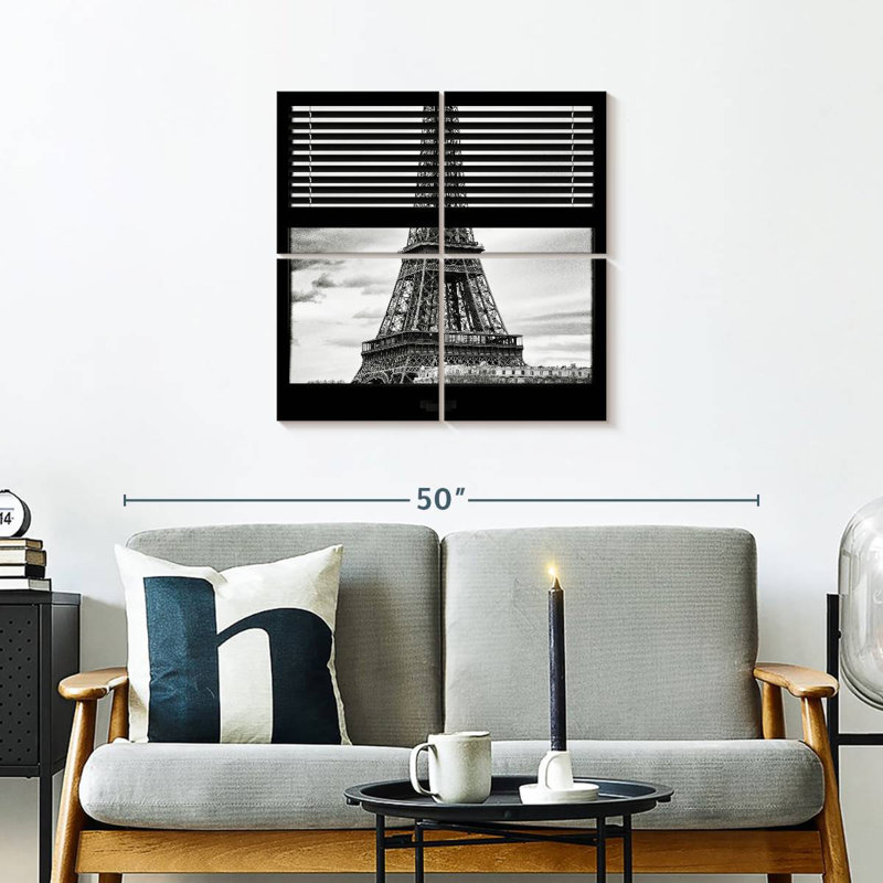 Nicci Eiffel Through The Blinds, 26" H x 26" W