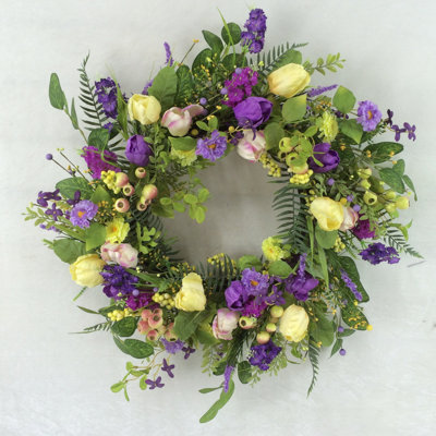 Faux Tulip 24'' Wreath