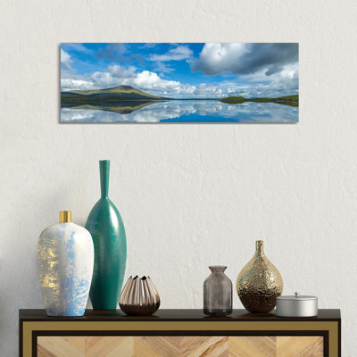 View Of Lake And Clouds On Sky, Bellacragher Bay, County Mayo, Ireland - Wrapped Canvas Panoramic Print