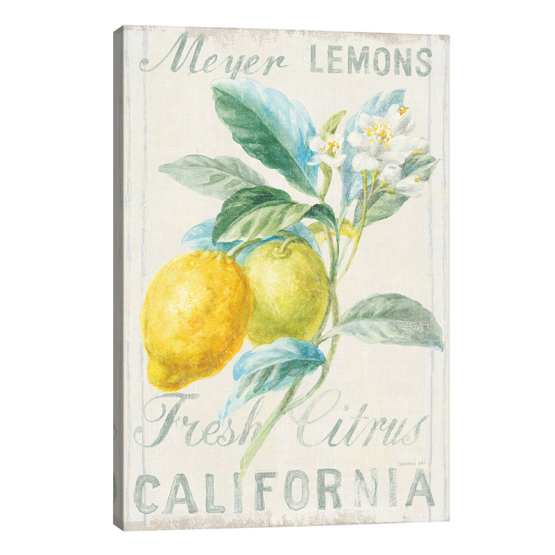 Floursack Lemon II by Danhui Nai - Wrapped Canvas Painting, 66.04 cm H x 45.72 cm W x 1.91 cm D