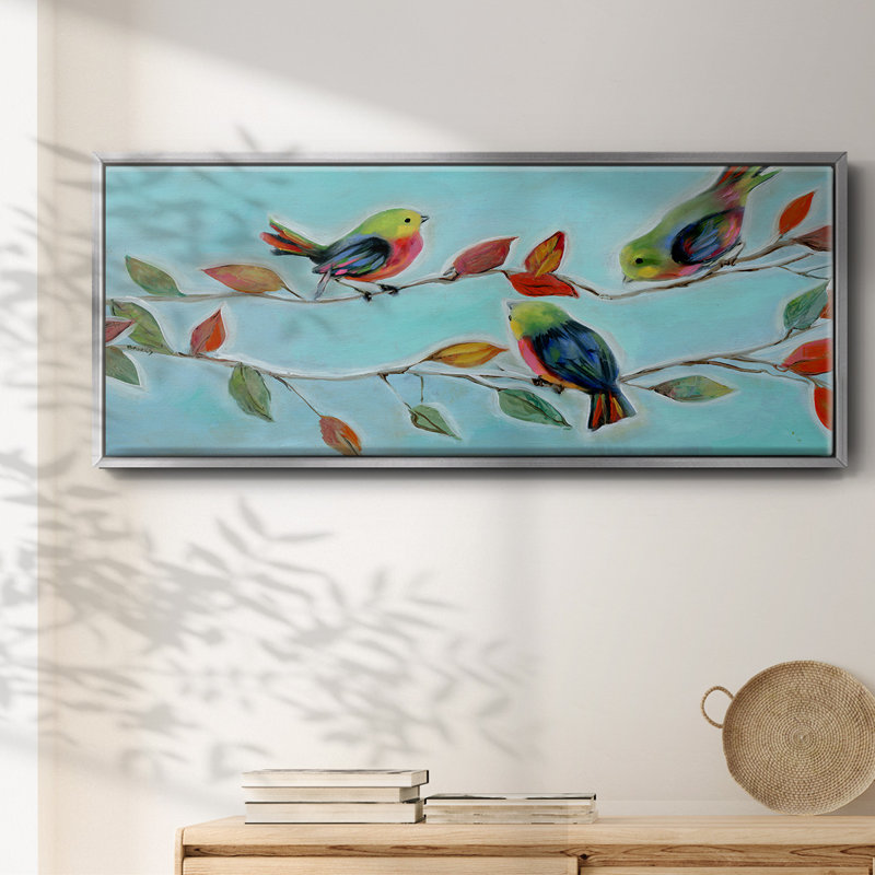 Bitty Birds II - toile encadrée, H 8 po x l 20 po