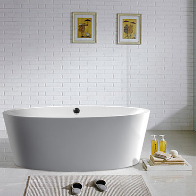 67'' x 43.3'' Freestanding Soaking Acrylic Bathtub