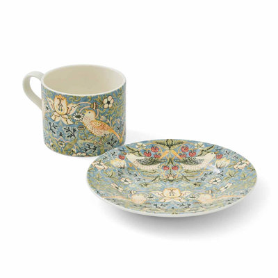 Tasse à thé et soucoupe (voleur de fraises)
