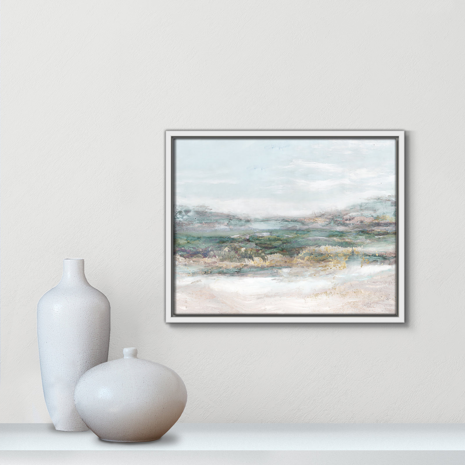 Dazzling by Matina Theodosiou - Painting Print on Canvas, No Mat, 12.5" H x 15.5" W x 2" D, White Framed Canvas