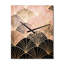 Horloge murale Rose Gold Radiance - formes abstraites surdimensionnée-1183670636